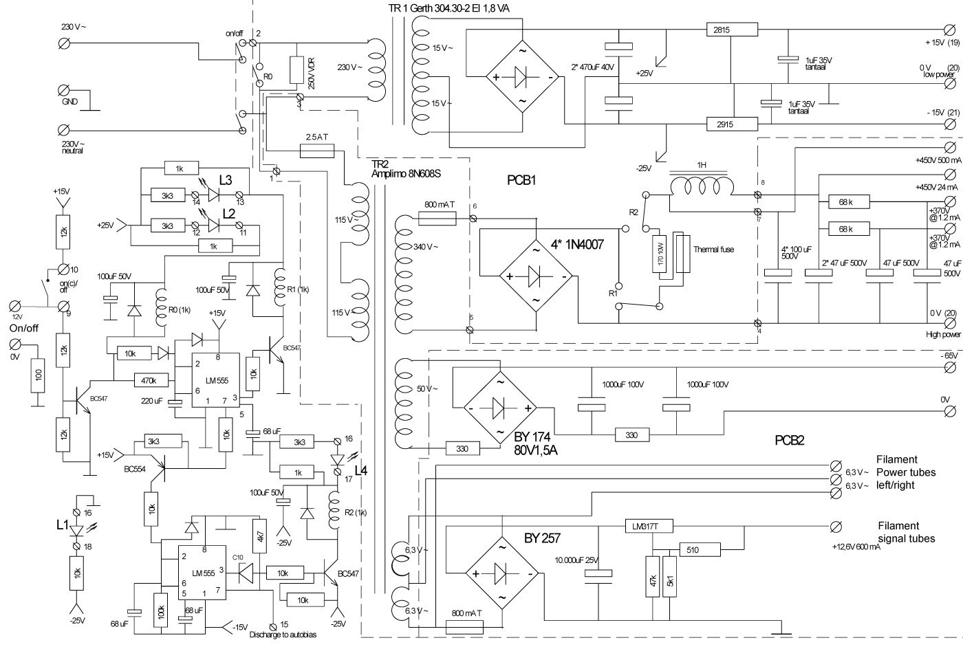 Tubeamp power supply